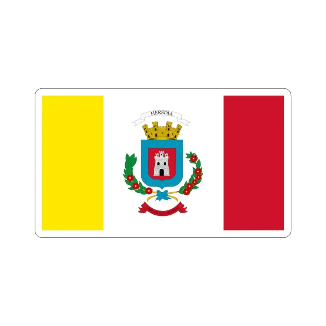 Flag of Heredia Province Costa Rica STICKER Vinyl Die-Cut Decal - The Sticker Space