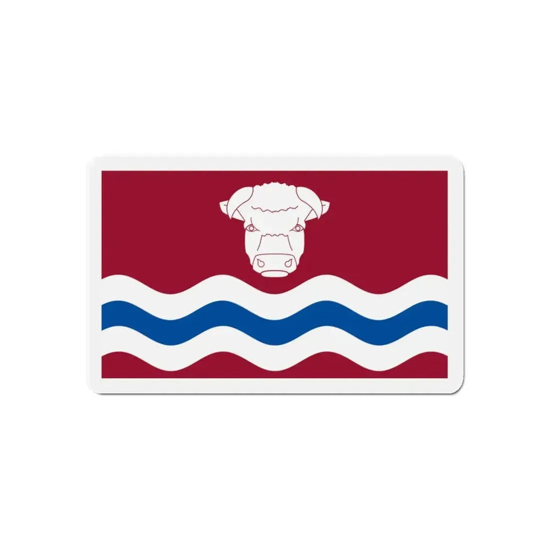 Flag of Herefordshire UK - Refrigerator Magnet 6 Inch - The Sticker Space