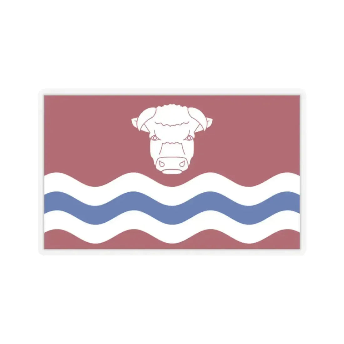Flag of Herefordshire UK - STICKER Vinyl Kiss-Cut Decal 2 Inch Transparent - The Sticker Space