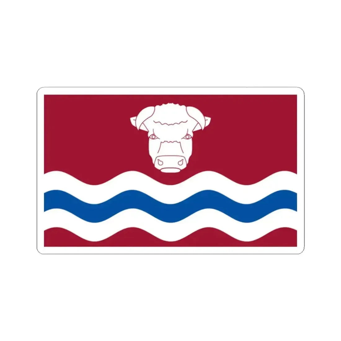 Flag of Herefordshire UK - STICKER Vinyl Kiss-Cut Decal 2 Inch White - The Sticker Space