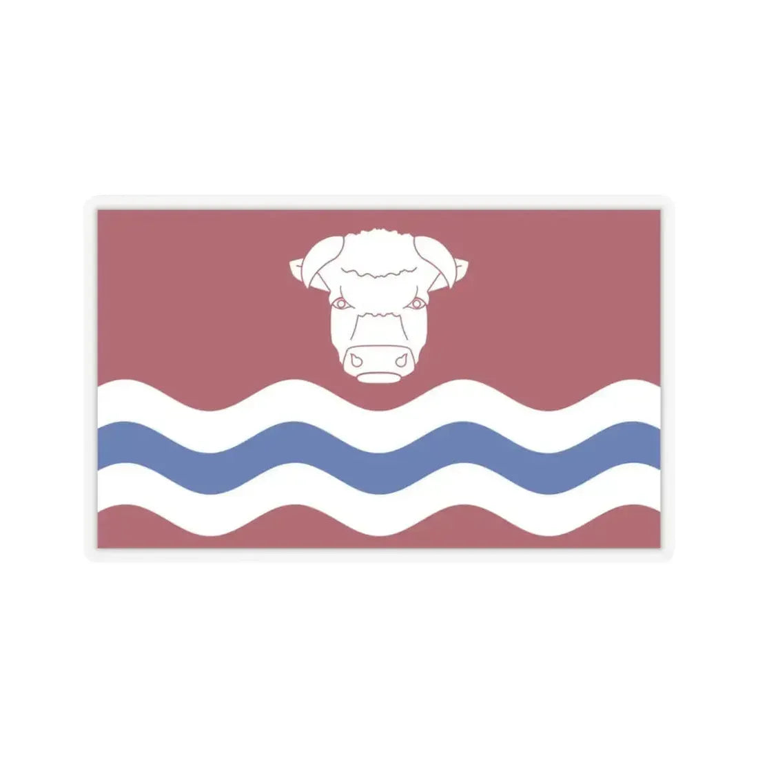 Flag of Herefordshire UK - STICKER Vinyl Kiss-Cut Decal 3 Inch Transparent - The Sticker Space