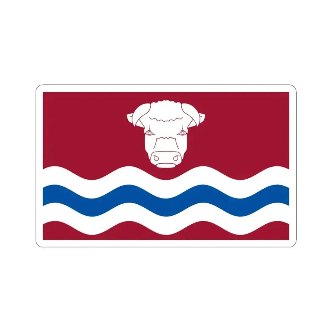 Flag of Herefordshire UK - STICKER Vinyl Kiss-Cut Decal 3 Inch White - The Sticker Space