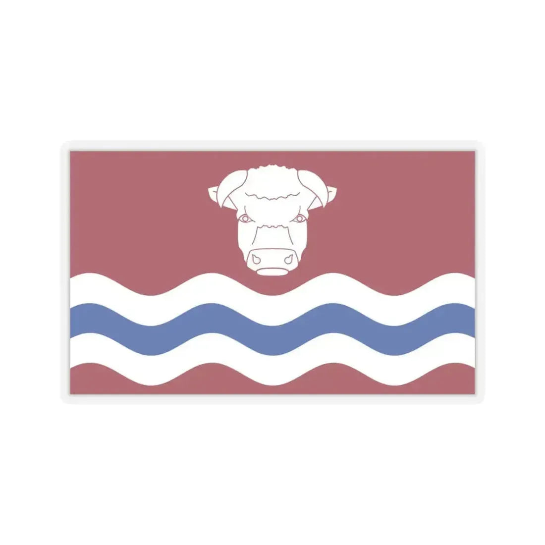 Flag of Herefordshire UK - STICKER Vinyl Kiss-Cut Decal 4 Inch Transparent - The Sticker Space