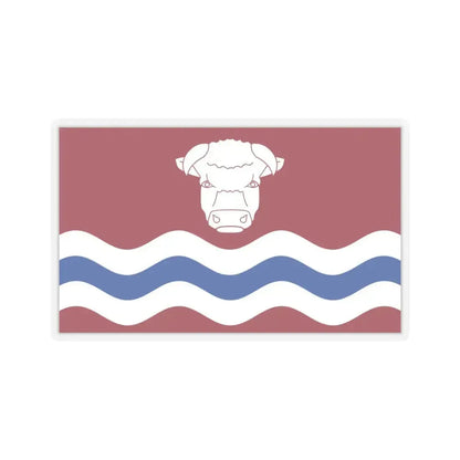 Flag of Herefordshire UK - STICKER Vinyl Kiss-Cut Decal 4 Inch Transparent - The Sticker Space