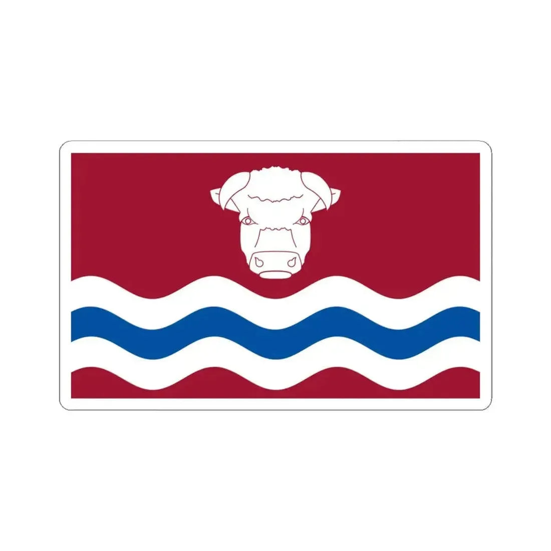 Flag of Herefordshire UK - STICKER Vinyl Kiss-Cut Decal 4 Inch White - The Sticker Space