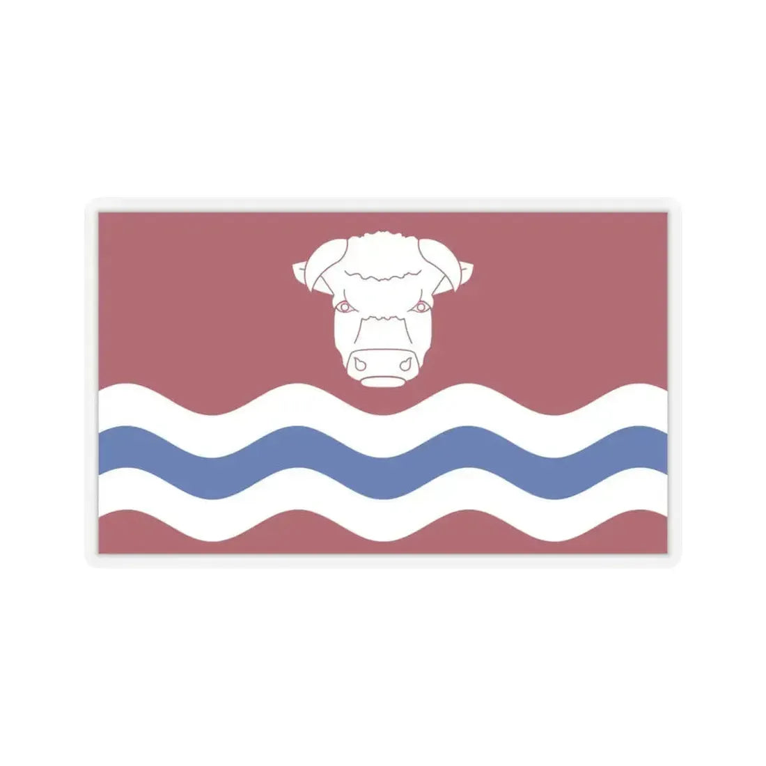 Flag of Herefordshire UK - STICKER Vinyl Kiss-Cut Decal 6 Inch Transparent - The Sticker Space