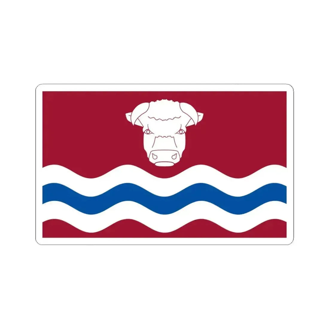 Flag of Herefordshire UK - STICKER Vinyl Kiss-Cut Decal 6 Inch White - The Sticker Space