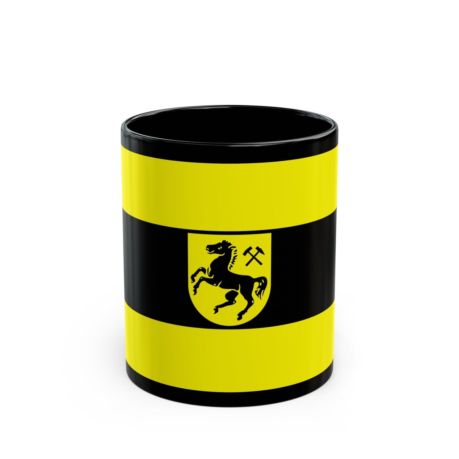 Flag of Herne Germany - Black Coffee Mug-11oz-The Sticker Space