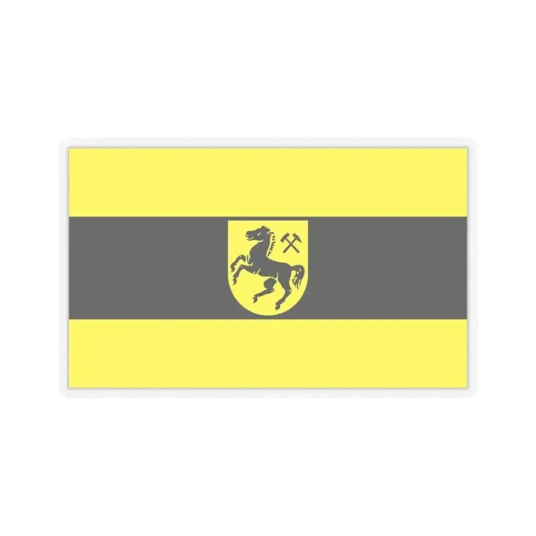 Flag of Herne Germany - STICKER Vinyl Kiss-Cut Decal 3 Inch Transparent - The Sticker Space