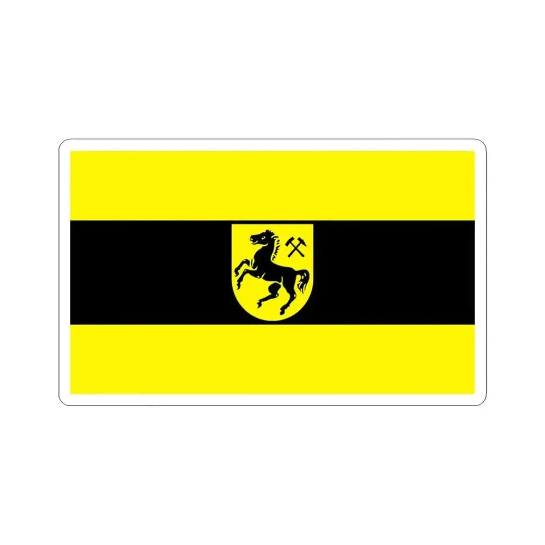 Flag of Herne Germany - STICKER Vinyl Kiss-Cut Decal 3 Inch White - The Sticker Space