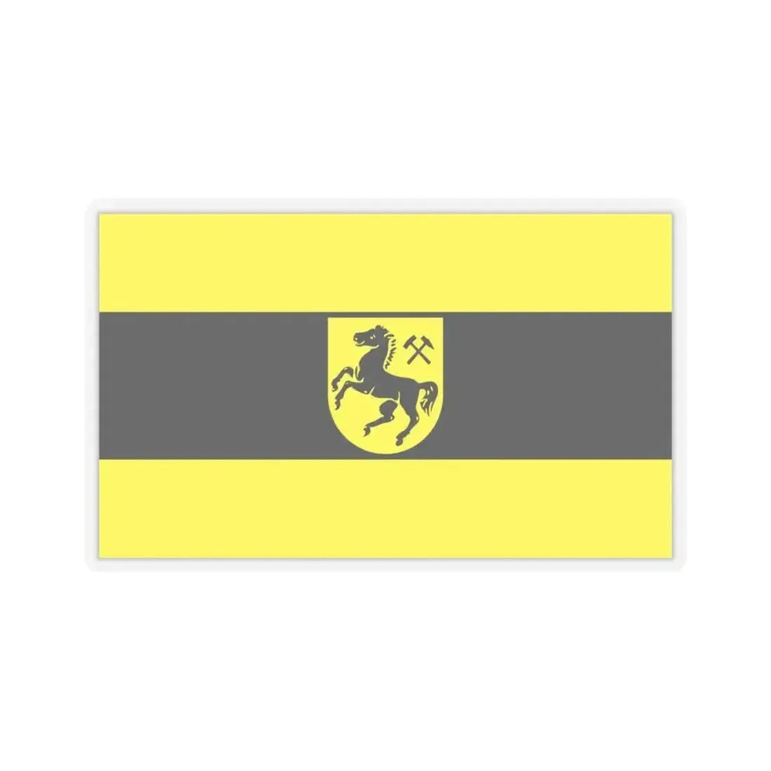 Flag of Herne Germany - STICKER Vinyl Kiss-Cut Decal 4 Inch Transparent - The Sticker Space