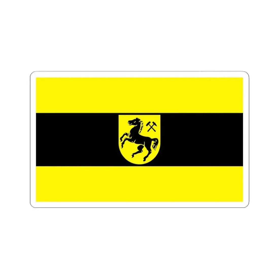 Flag of Herne Germany - STICKER Vinyl Kiss-Cut Decal 4 Inch White - The Sticker Space