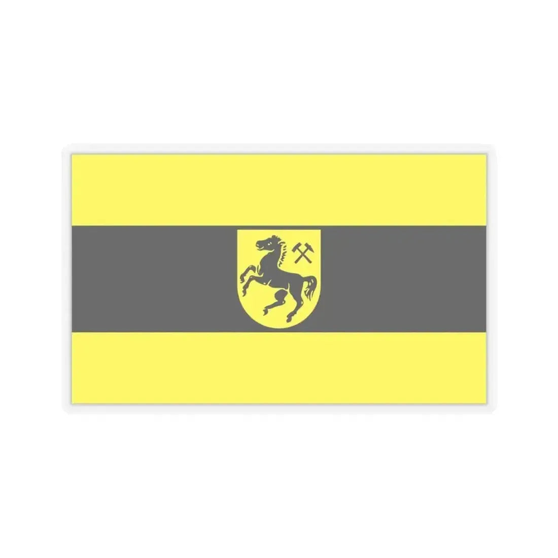 Flag of Herne Germany - STICKER Vinyl Kiss-Cut Decal 6 Inch Transparent - The Sticker Space