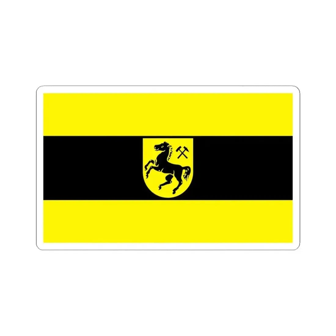 Flag of Herne Germany - STICKER Vinyl Kiss-Cut Decal 6 Inch White - The Sticker Space