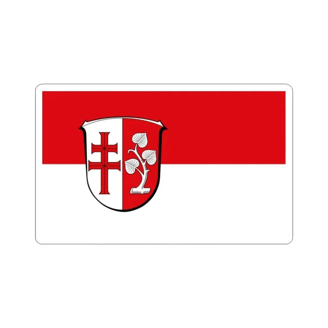 Flag of Hersfeld Rotenburg Germany - STICKER Vinyl Kiss-Cut Decal 3 Inch White - The Sticker Space