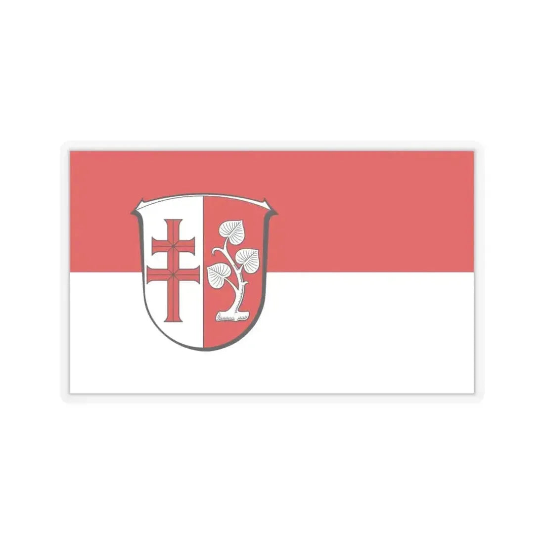Flag of Hersfeld Rotenburg Germany - STICKER Vinyl Kiss-Cut Decal 6 Inch Transparent - The Sticker Space