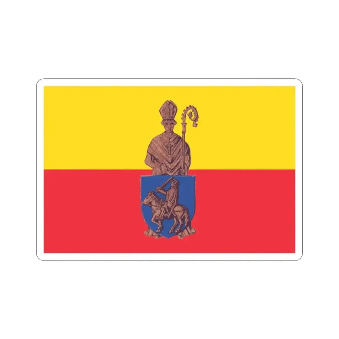 Flag of Herstal (Belgium) STICKER Vinyl Kiss-Cut Decal 3 Inch White - The Sticker Space