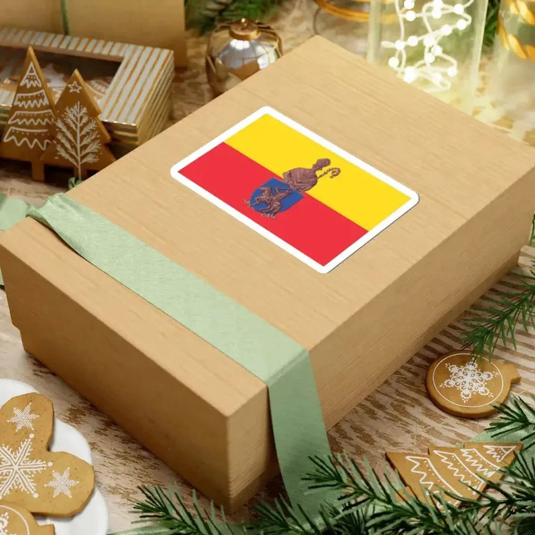 Flag of Herstal (Belgium) STICKER Vinyl Kiss-Cut Decal - The Sticker Space