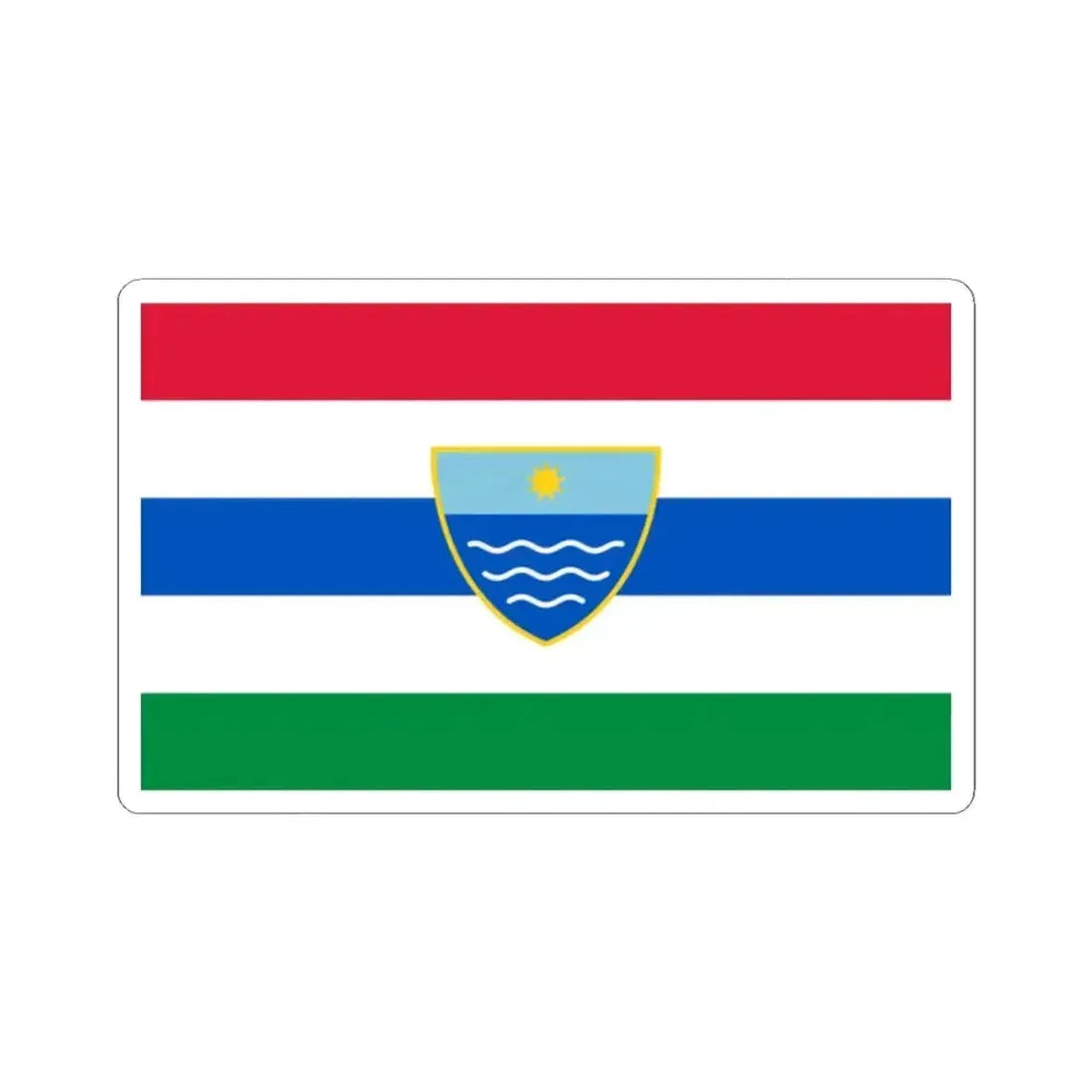 Flag of Herzegovina-Neretva (Bosnia and Herzegovina) STICKER Vinyl Kiss-Cut Decal 2 Inch White - The Sticker Space