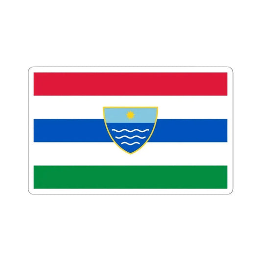 Flag of Herzegovina-Neretva (Bosnia and Herzegovina) STICKER Vinyl Kiss-Cut Decal 4 Inch White - The Sticker Space