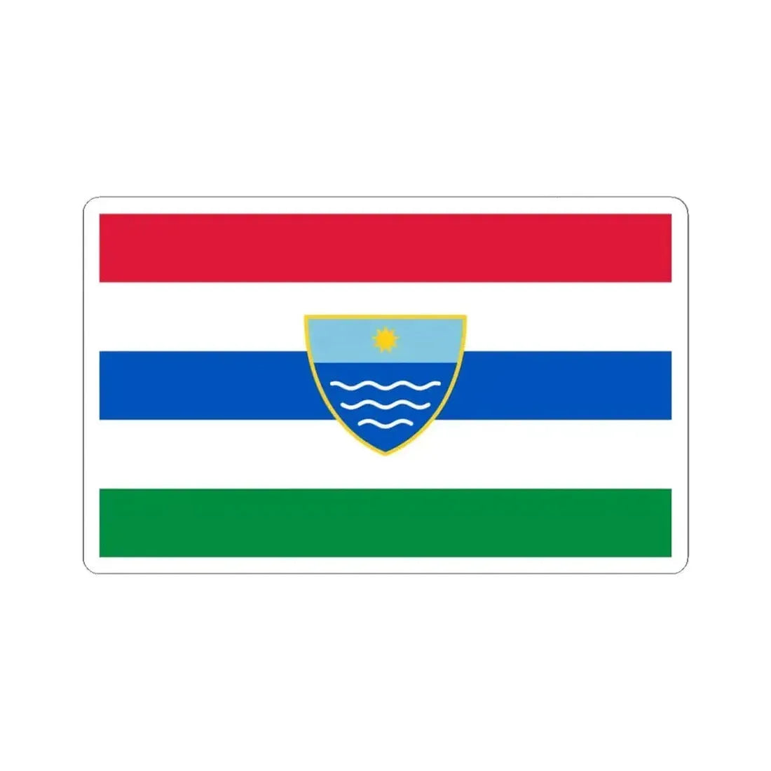 Flag of Herzegovina-Neretva (Bosnia and Herzegovina) STICKER Vinyl Kiss-Cut Decal 6 Inch White - The Sticker Space