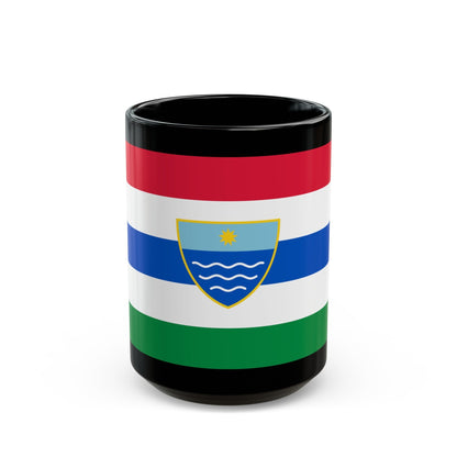 Flag of Herzegovina Neretva Canton Bosnia and Herzegovina - Black Coffee Mug-15oz-The Sticker Space