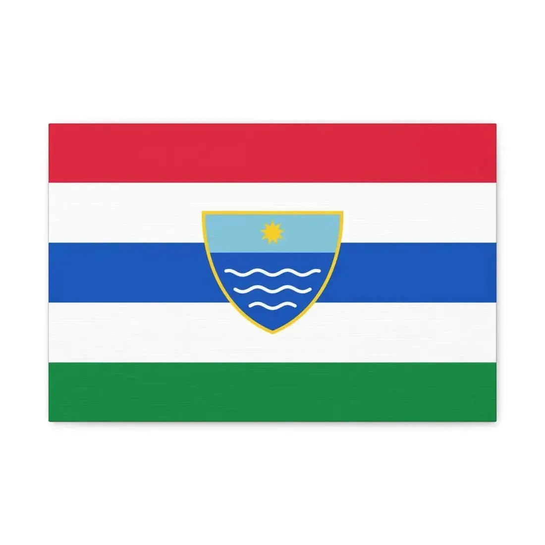 Flag of Herzegovina Neretva Canton Bosnia and Herzegovina - Canvas Wall Art 18″ x 12″ 1.25" - The Sticker Space
