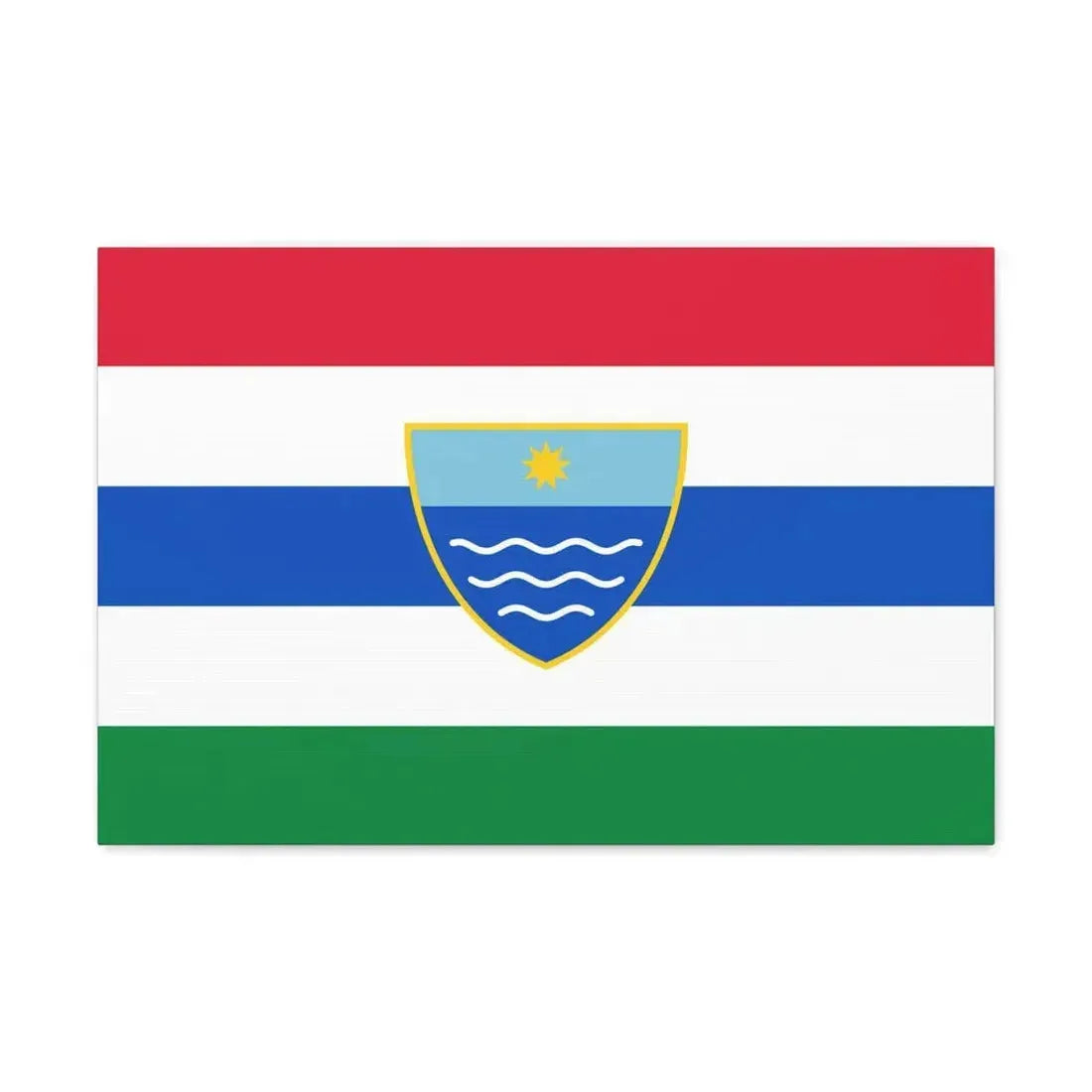 Flag of Herzegovina Neretva Canton Bosnia and Herzegovina - Canvas Wall Art 24″ x 16″ 1.25" - The Sticker Space