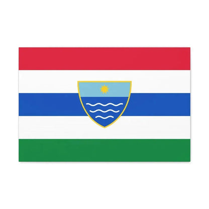 Flag of Herzegovina Neretva Canton Bosnia and Herzegovina - Canvas Wall Art 24″ x 16″ 1.25" - The Sticker Space