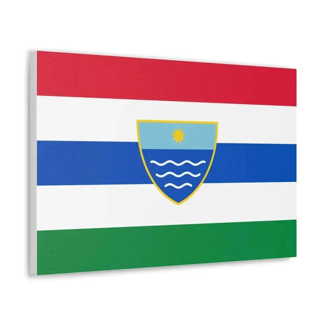 Flag of Herzegovina Neretva Canton Bosnia and Herzegovina - Canvas Wall Art - The Sticker Space