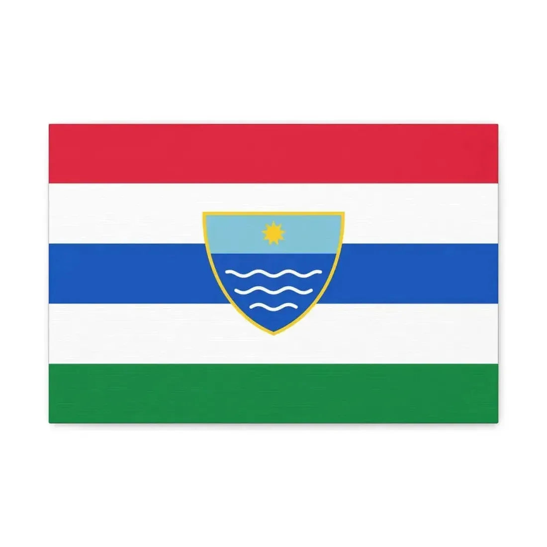 Flag of Herzegovina Neretva Canton Bosnia and Herzegovina - Canvas Wall Art - The Sticker Space