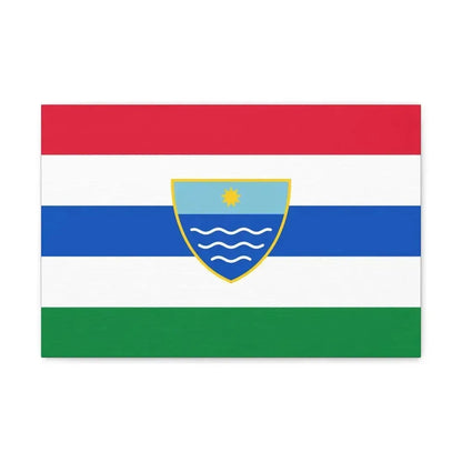 Flag of Herzegovina Neretva Canton Bosnia and Herzegovina - Canvas Wall Art - The Sticker Space