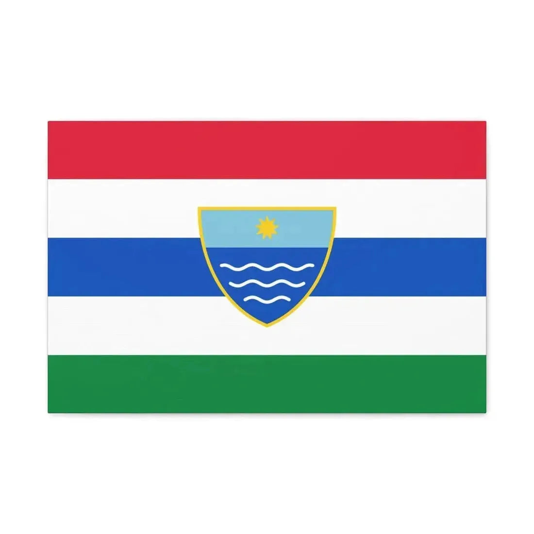 Flag of Herzegovina Neretva Canton Bosnia and Herzegovina - Canvas Wall Art - The Sticker Space
