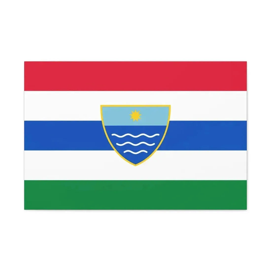 Flag of Herzegovina Neretva Canton Bosnia and Herzegovina - Canvas Wall Art - The Sticker Space
