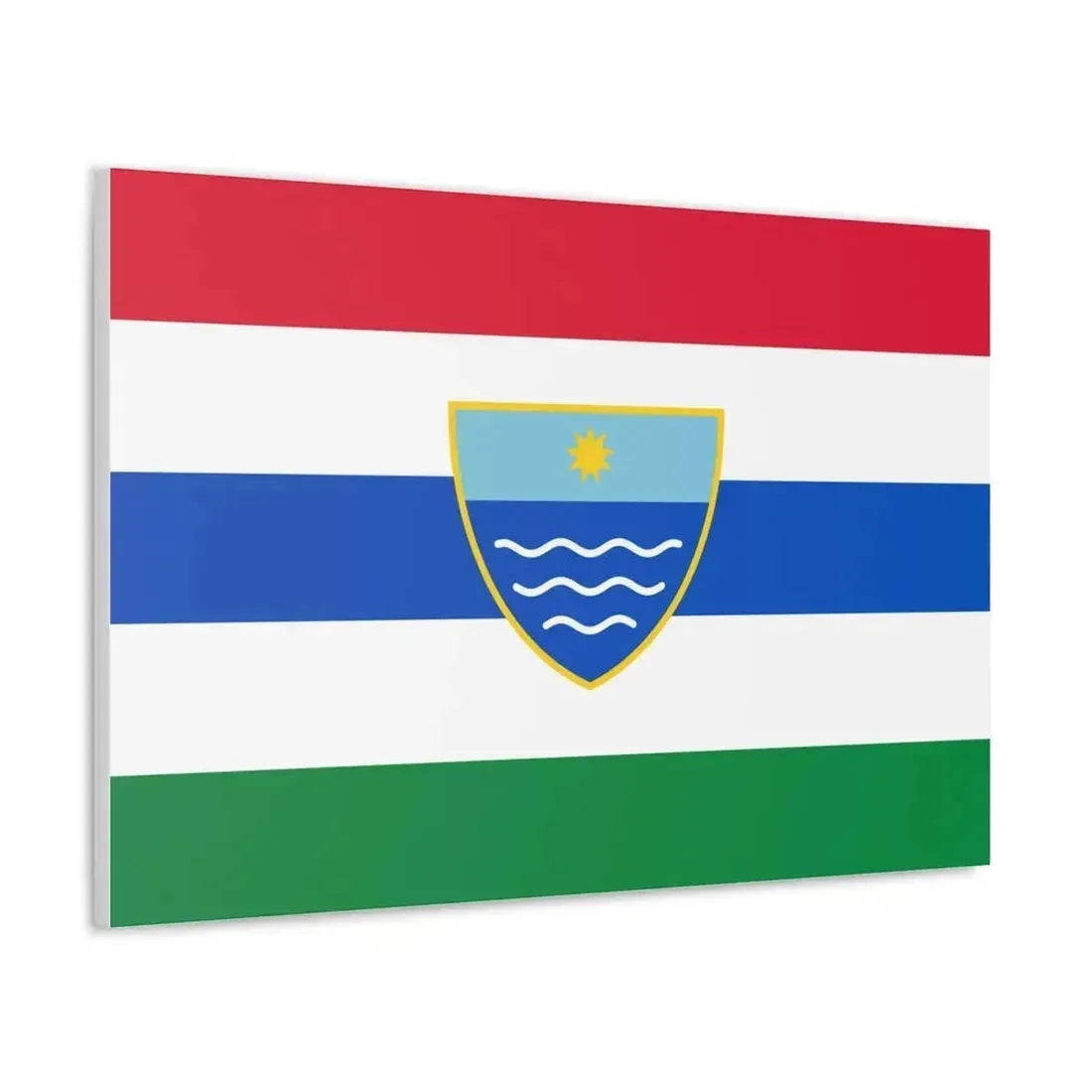 Flag of Herzegovina Neretva Canton Bosnia and Herzegovina - Canvas Wall Art - The Sticker Space