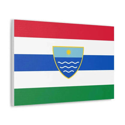 Flag of Herzegovina Neretva Canton Bosnia and Herzegovina - Canvas Wall Art - The Sticker Space