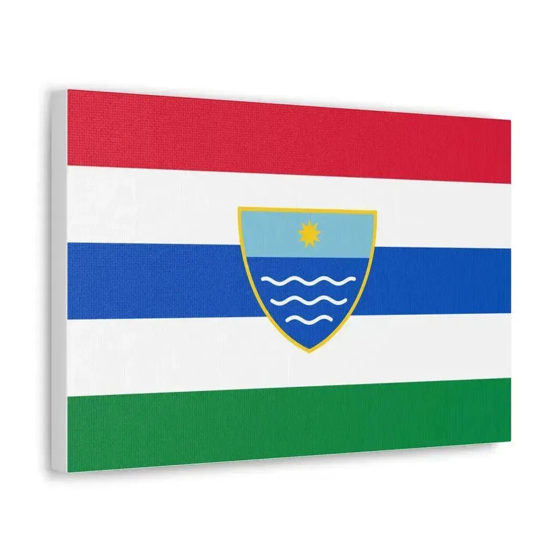 Flag of Herzegovina Neretva Canton Bosnia and Herzegovina - Canvas Wall Art - The Sticker Space