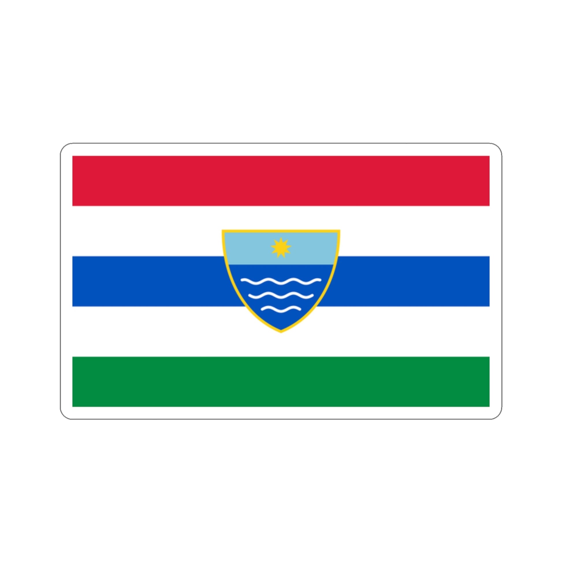 Flag of Herzegovina Neretva Canton Bosnia and Herzegovina STICKER Vinyl Die-Cut Decal-2 Inch-The Sticker Space