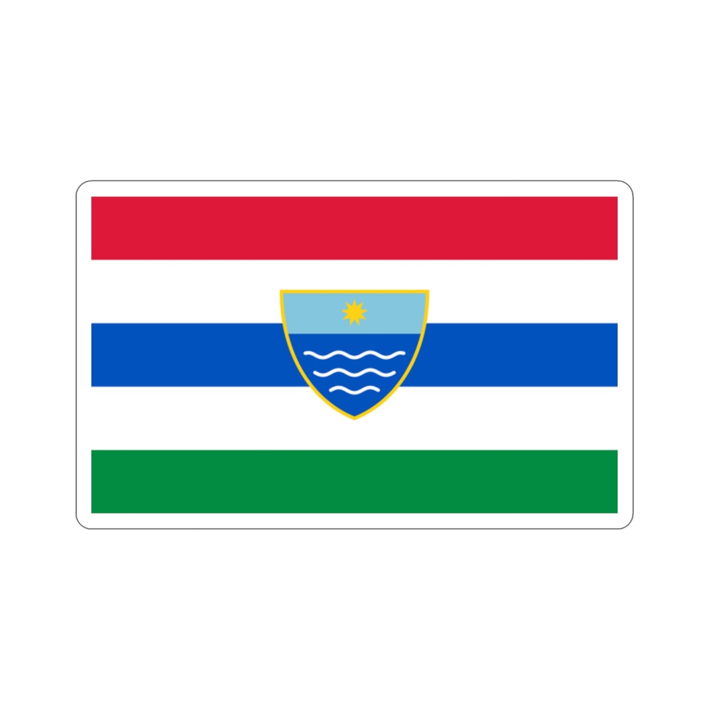 Flag of Herzegovina Neretva Canton Bosnia and Herzegovina STICKER Vinyl Die-Cut Decal-2 Inch-The Sticker Space