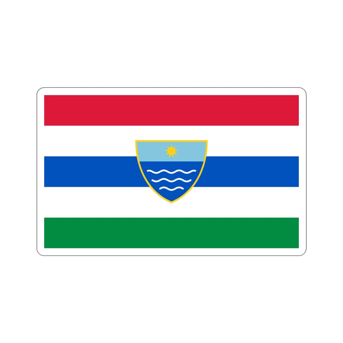 Flag of Herzegovina Neretva Canton Bosnia and Herzegovina STICKER Vinyl Die-Cut Decal-3 Inch-The Sticker Space