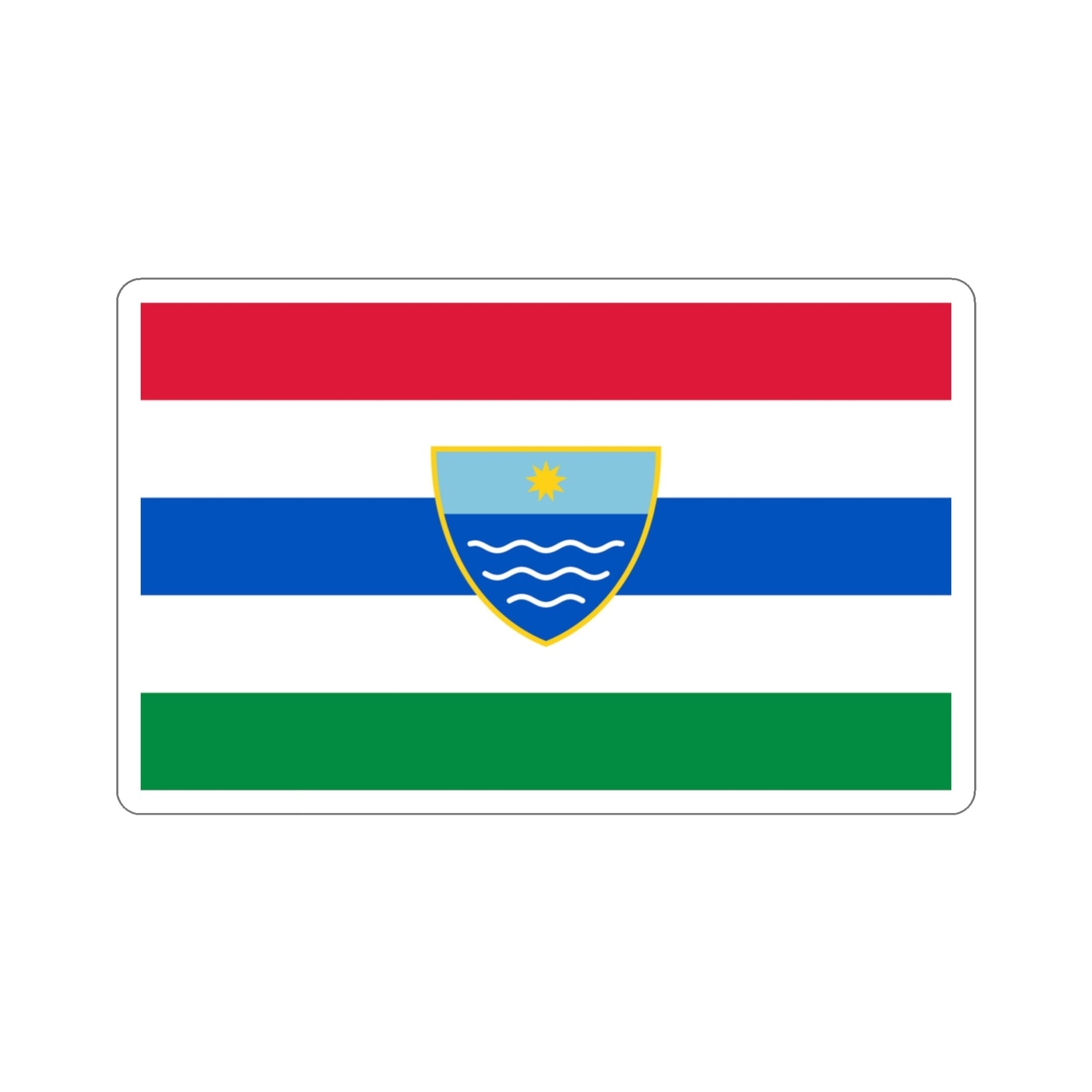 Flag of Herzegovina Neretva Canton Bosnia and Herzegovina STICKER Vinyl Die-Cut Decal-3 Inch-The Sticker Space