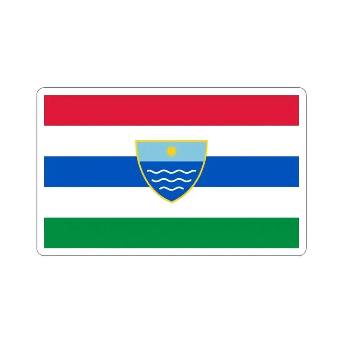 Flag of Herzegovina Neretva Canton Bosnia and Herzegovina STICKER Vinyl Die-Cut Decal 3 Inch - The Sticker Space