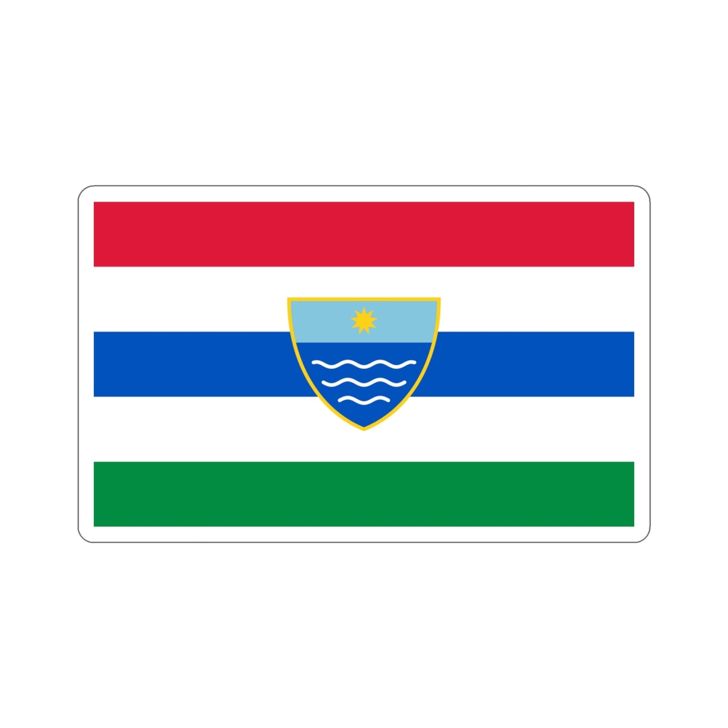 Flag of Herzegovina Neretva Canton Bosnia and Herzegovina STICKER Vinyl Die-Cut Decal-4 Inch-The Sticker Space