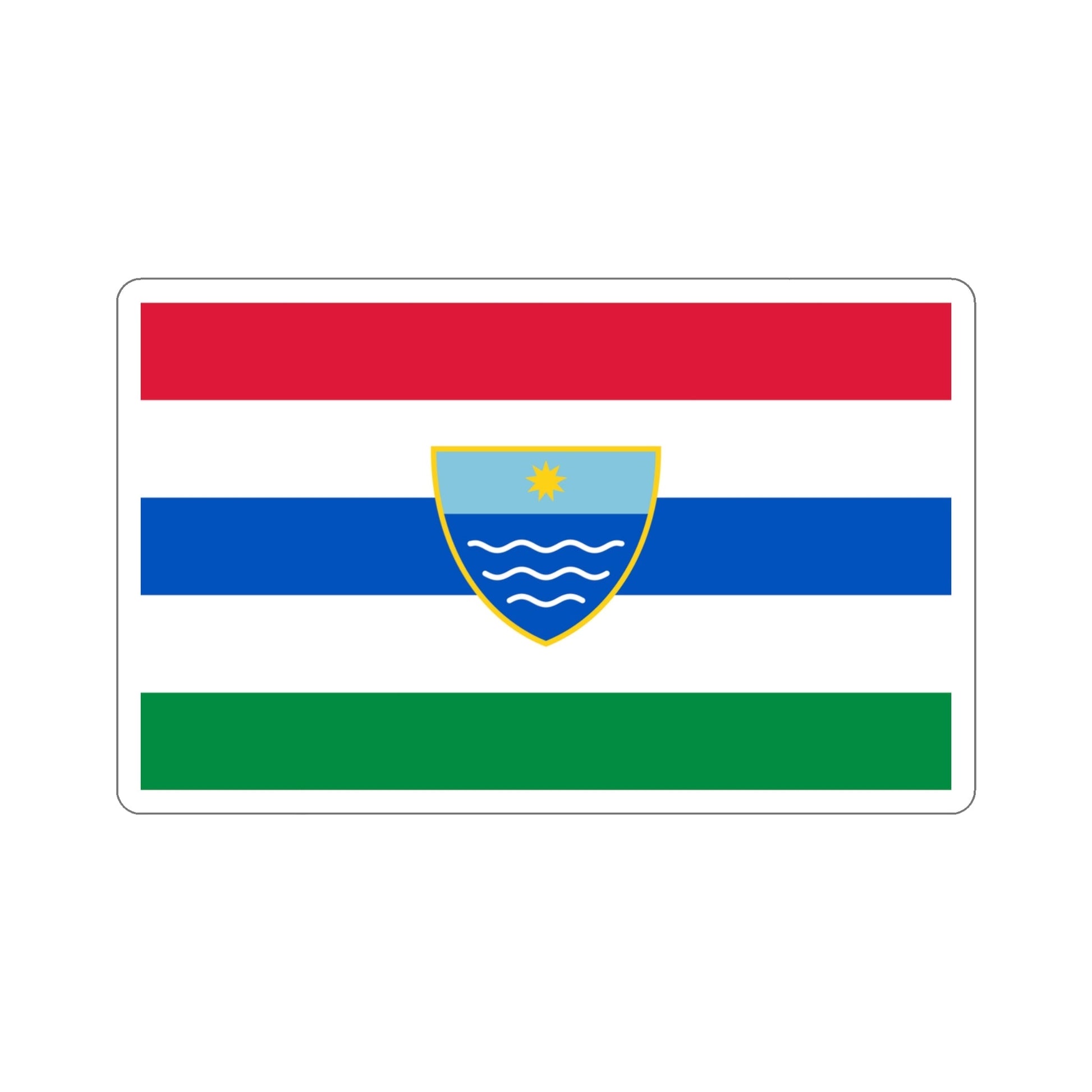 Flag of Herzegovina Neretva Canton Bosnia and Herzegovina STICKER Vinyl Die-Cut Decal-4 Inch-The Sticker Space