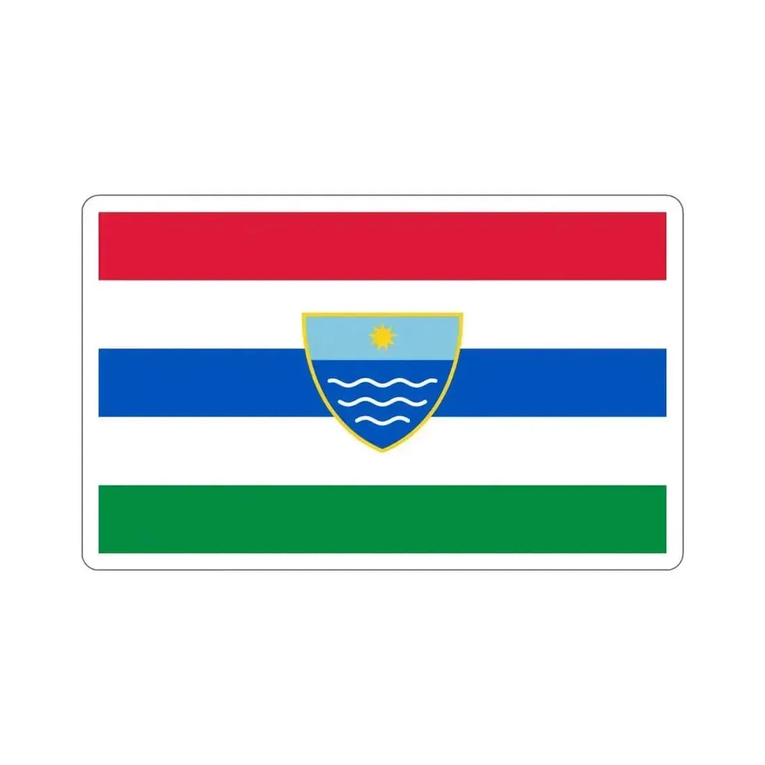 Flag of Herzegovina Neretva Canton Bosnia and Herzegovina STICKER Vinyl Die-Cut Decal 4 Inch - The Sticker Space