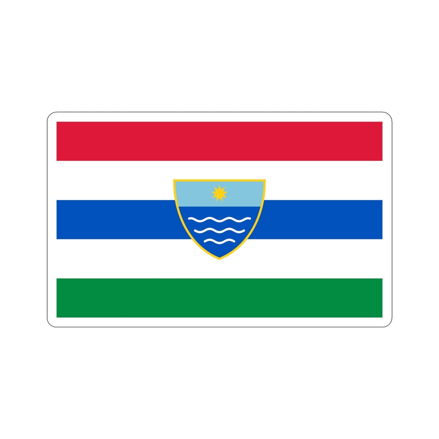 Flag of Herzegovina Neretva Canton Bosnia and Herzegovina STICKER Vinyl Die-Cut Decal-5 Inch-The Sticker Space