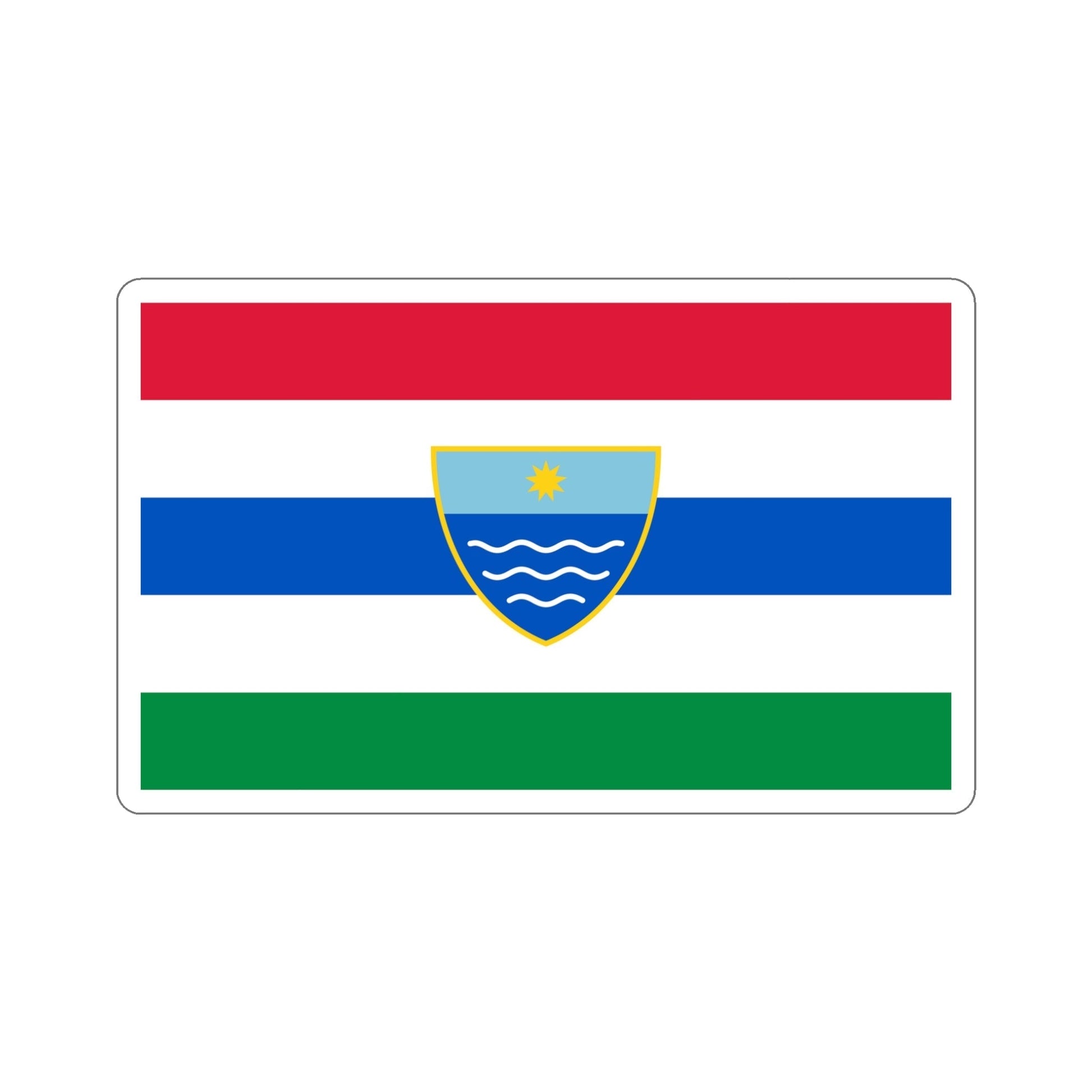 Flag of Herzegovina Neretva Canton Bosnia and Herzegovina STICKER Vinyl Die-Cut Decal-5 Inch-The Sticker Space