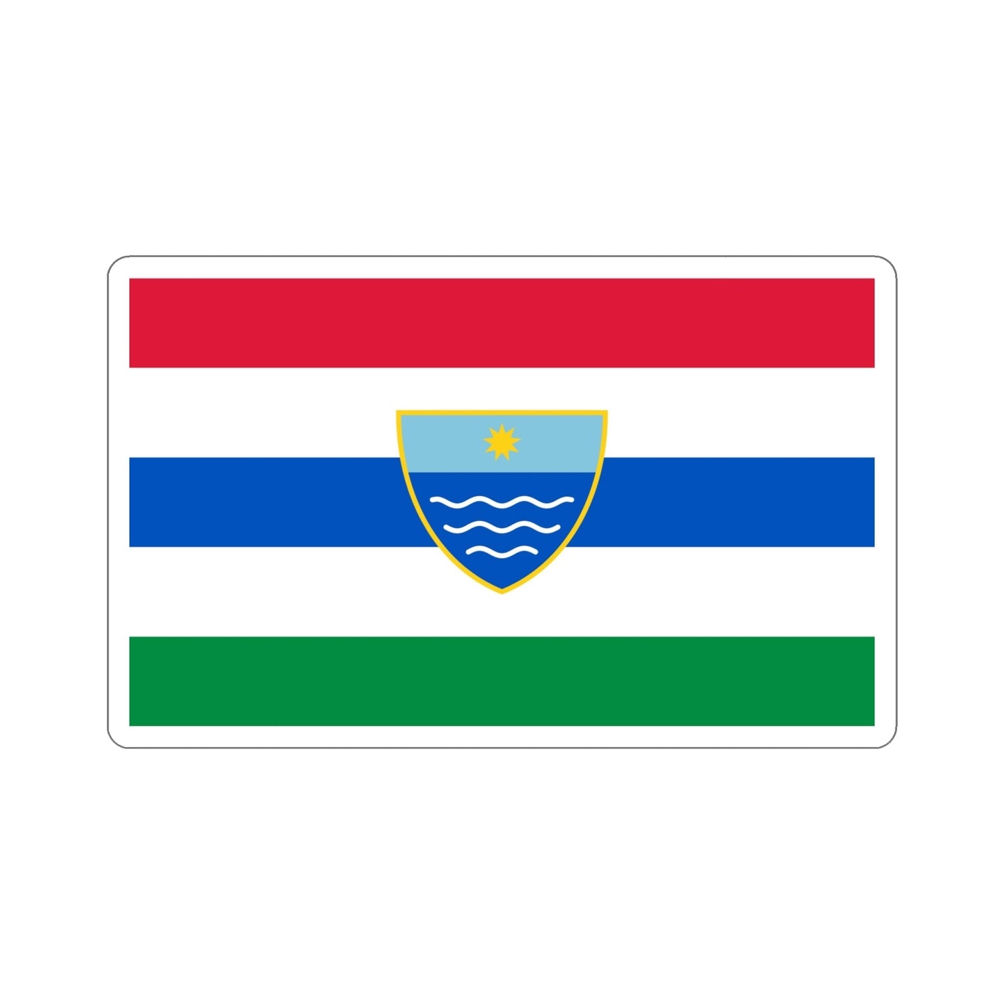 Flag of Herzegovina Neretva Canton Bosnia and Herzegovina STICKER Vinyl Die-Cut Decal-6 Inch-The Sticker Space