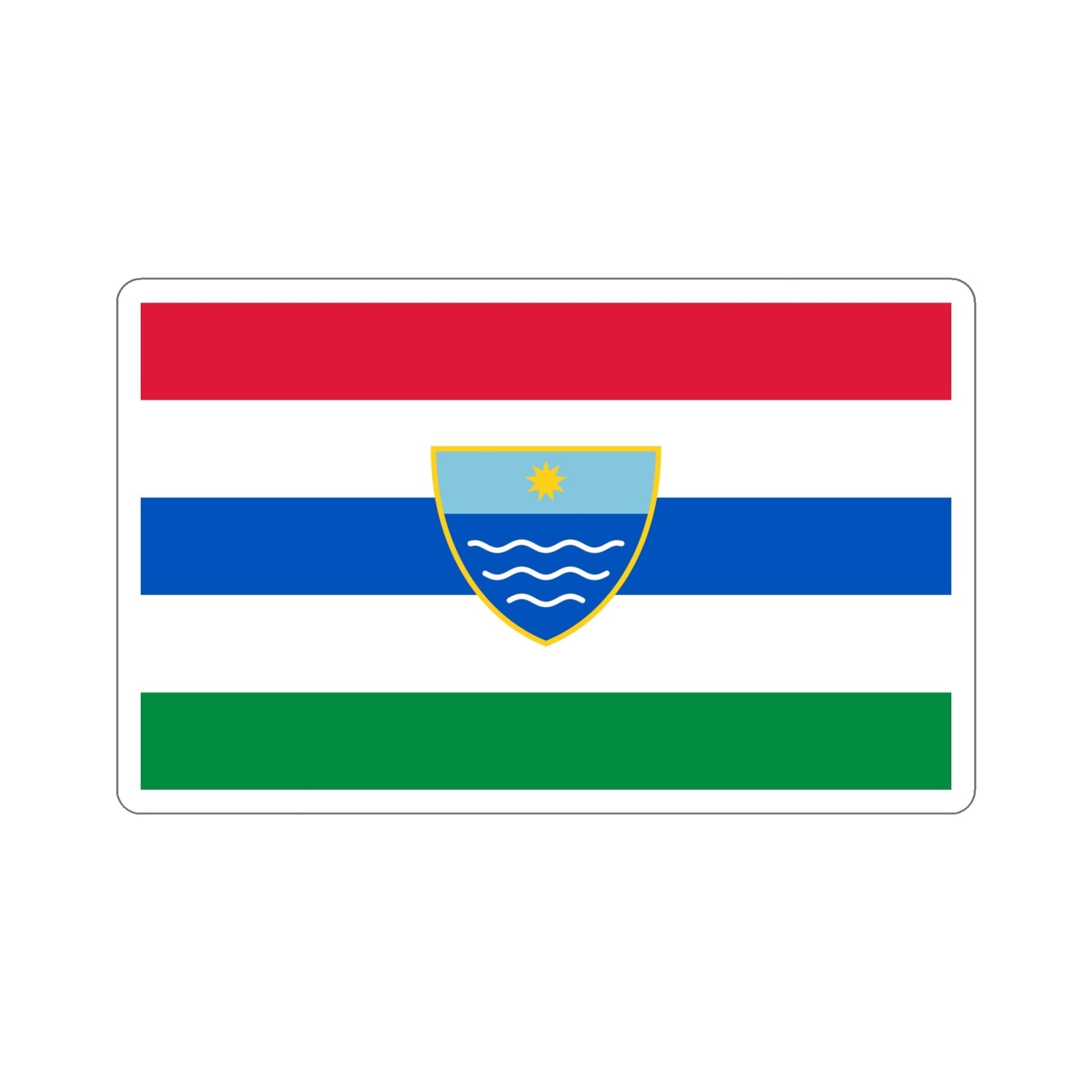 Flag of Herzegovina Neretva Canton Bosnia and Herzegovina STICKER Vinyl Die-Cut Decal-6 Inch-The Sticker Space