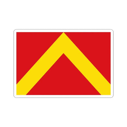 Flag of Herzele (Belgium) STICKER Vinyl Kiss-Cut Decal 3 Inch White - The Sticker Space